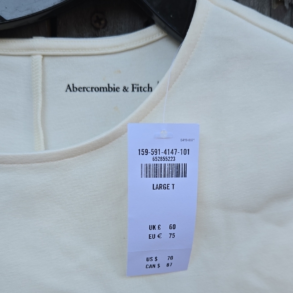 Abercrombie & Fitch Cream Asymmetrical One-Shoulder Dress - Picture 2 of 8